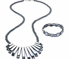 Haematite Necklace  Bracelet Set