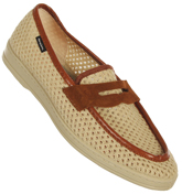 Eugenio Rejilla Beige Woven Loafer Shoes