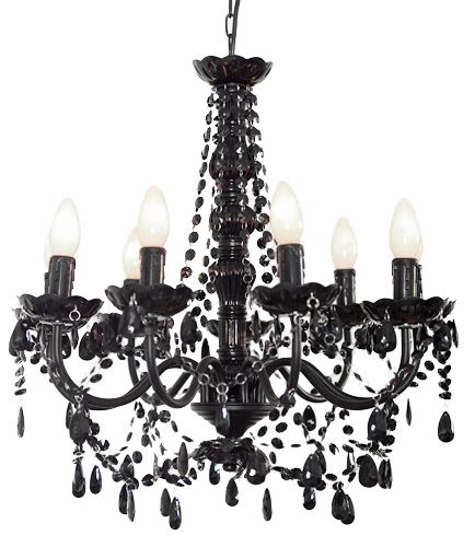 Maison Blue BLACK 9 Light CRYSTAL CHANDELIER - STUNNING