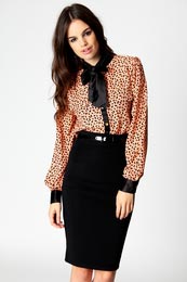 Crepe Printed Pocket Blouse