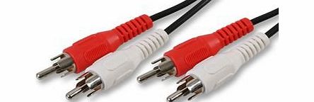 Majadu Twin RCA Phono Stereo Red White Audio Lead Cable - 3m