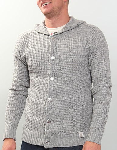 Knight Knit hoody - Grey Melange