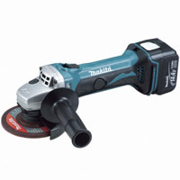 Makita Bga450Rfe 14.4v Cordless Angle Grinder 115mm / 4.5andquot Disc   2 Lithium Ion Batteries 3Ah