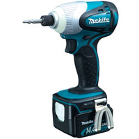 Makita Btd130Frfer 14.4v Cordless Impact Driver Red   2 Lithium Ion Batteries 3Ah