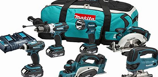 Makita DLX6012PM 18V Li-ion Cordless Kit, 6 pc.