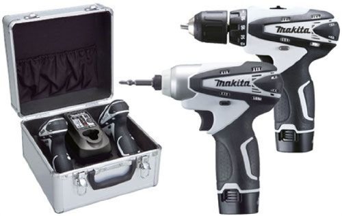 Makita LCT204W Cordless Drill Plus Impact Driver Kit - White