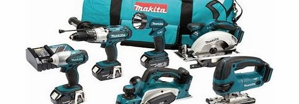 Makita  DK18009 18V LXT Lithium-Ion 6 Piece Kit (3 x 3ah Batteries)