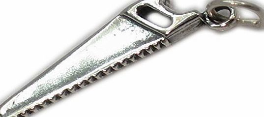 Maldon Jewellery Hand saw sterling silver charm .925 x 1 Handsaw tool charms SSLP1855