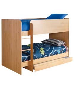 Malibu Bunk Bed with Trizone Mattress - Beech