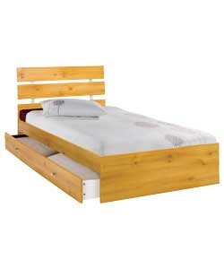 malibu Single Pine Bed with Memory Matt