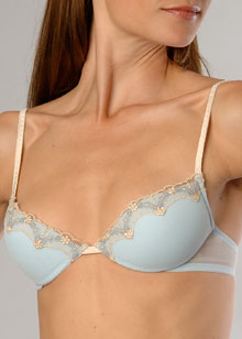 Romantic plunge bra