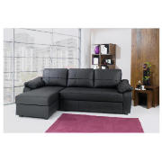 Malta Leather Left Hand Corner Storgae Sofa Bed,