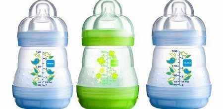 MAM Anti Colic 160ml Bottle Pack of 3 Blue