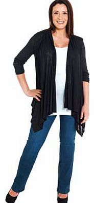 Womens Black Waterfall Cardigan -