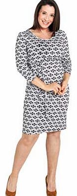 Womens Ditsy Print Dress - Medium