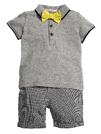 MAMAS AND PAPAS Mamas Papas 2 Piece Polo Bow Tie Set