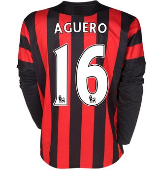 Umbro 2011-12 Manchester City Umbro L/S Away (Aguero 16)