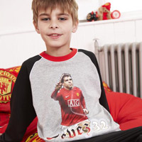 United Tevez Pyjamas - Red/Black -