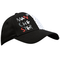 manchester United Text Logo Cap - Black - Girls.