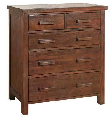 Dark Oak 2 over 3 Chest of Drawers