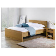 Double Bed Frame, Oak Effect &