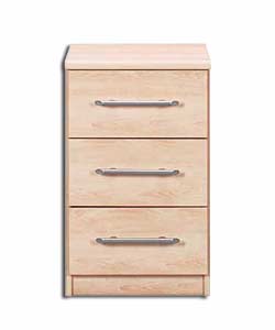 Manhattan Maple Effect 3 Drawer Narrow Chest