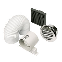 MANROSE In-Line Chrome 20w Shower Fan Kit