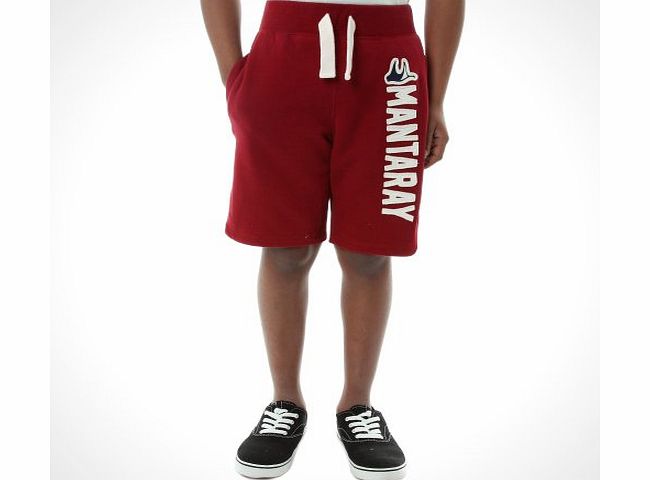 Mantaray Kids Boys Red Applique Logo Shorts Age 7-8