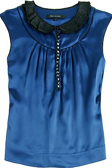 Marc Jacobs Sleeveless silk ruffle top