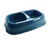 12 PLASTIC TWIN DOG BOWL (BLUE)