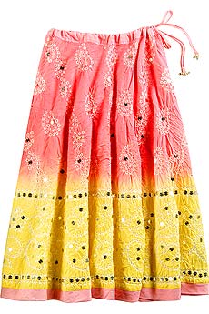 Margaret Loves Peter Mirror embellished skirt