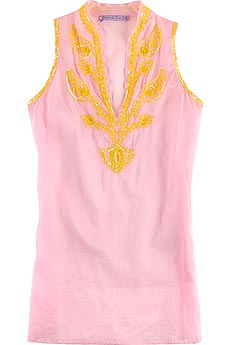 Margaret Loves Peter Sequined trim sleeveless kurta