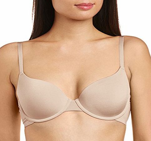 Marie Meili Womens Neka T-Shirt Plain Everyday Bra, Beige (Tan), 36C