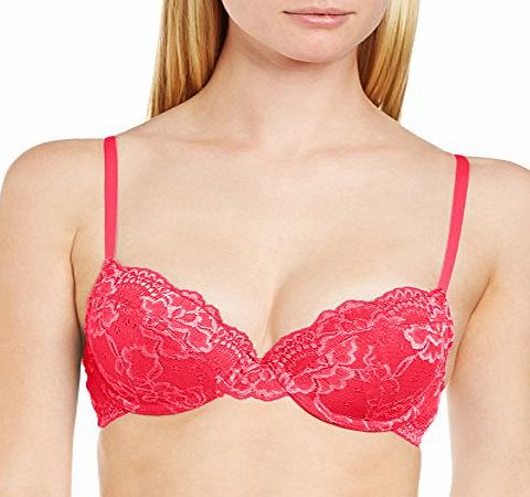 Marie Meili Womens Winsom Everyday T-Shirt Bra, Vibrant Red, 32B