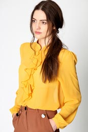 Ruffle Chiffon Blouse