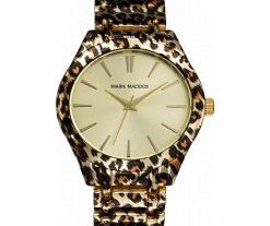 Mark Maddox Ladies Animal Print Metal Bracelet