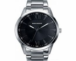 Mark Maddox Mens Classic Black and Silver