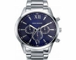 Mark Maddox Mens Classic Blue Chronograph Silver