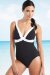 Contrast Trim Bodyshaper Tummy Control Swimsuit