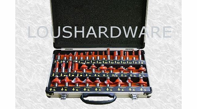 MARKSMAN TOOLS 35 PIECE 1/2`` ROUTER BIT SET IN ALUMINIUM CASE