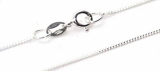 Markylis 16inch Sterling Silver Fine Curb Chain (0.8mm guage)