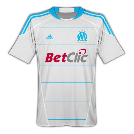 Marseille Adidas 2010-11 Olympique Marseille Adidas Home Shirt