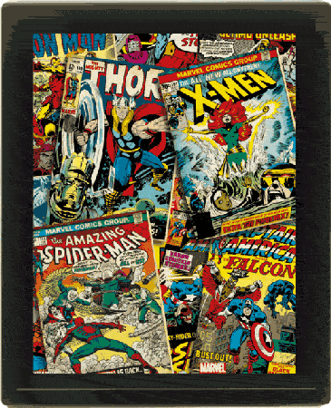 Marvel Comics Covers Lenticular 3D Framed Art 24