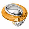 Masini Vanita`- Amber Sterling Silver Oval Ring