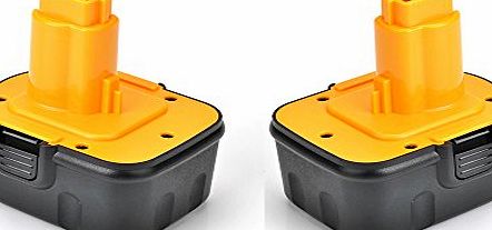 Masione 2Pack 12V 2000mAh 2.0Ah NI-CD Replacement Power Tool / Codeless Drill Battery for DeWalt DC9071 / DE9037 / DE9071 / DE9094 / DE9074 / DE9075 / DW9071 / DW9072 / 152250-27 / 397745-01