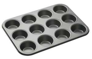 MASTERCLASS Non-stick 12 Hole Deep Bake Pan