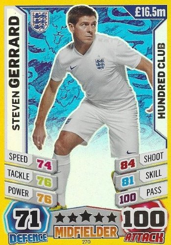 England World Cup 2014 Steven Gerrard 100 Hundred Club