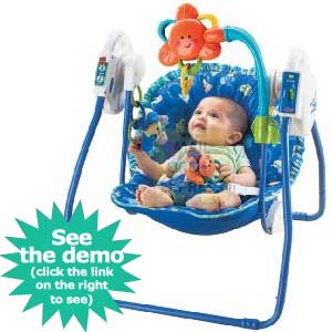 Mattel Fisher Price Babygear Link-a Doos Take Along Swing