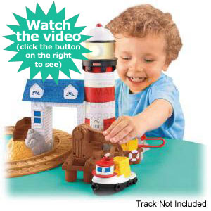 Mattel Fisher Price GeoTrax Harbour Docks Lighthouse