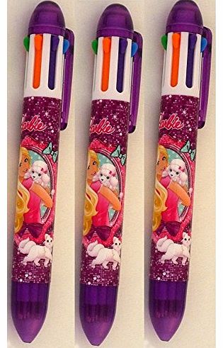 Mattel Lot of 3 Multi Color Barbie Pens - Licensed Barbie Mattel Merchandise